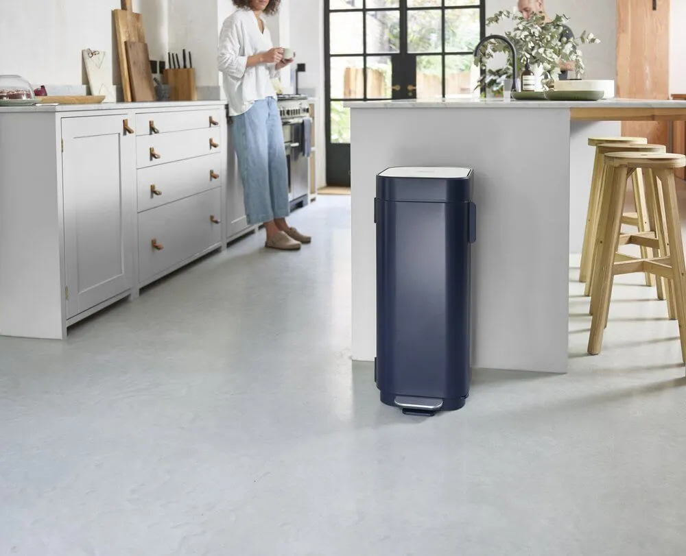 Joseph Joseph Porta 40L Pedal Kitchen Rubbish Bin Midnight Blue